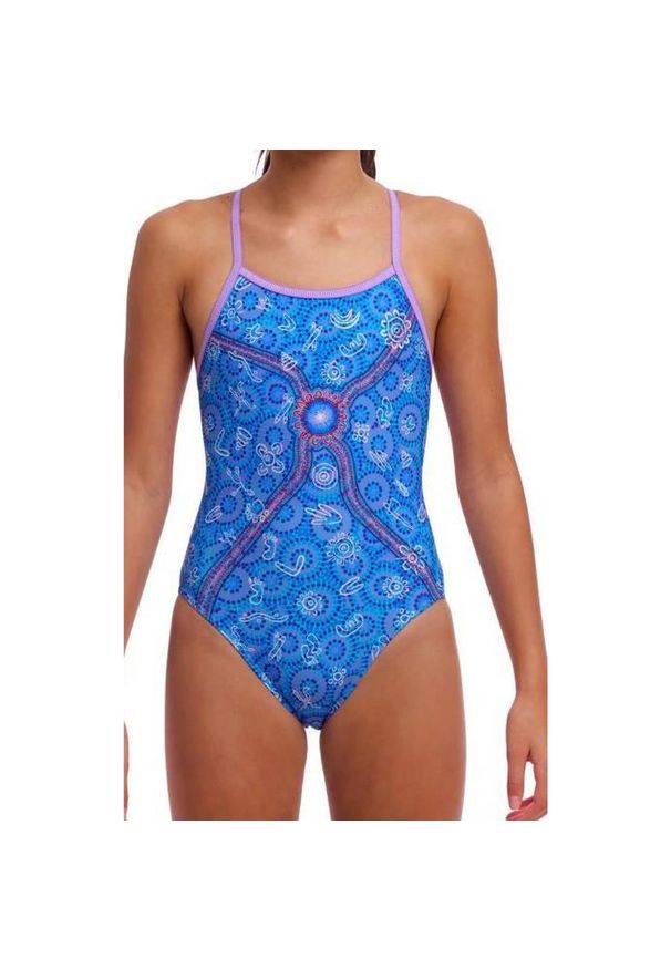 FUNKITA - Strój do pływania dziewczęcy Funkita Sea Dreams - Single Strap. Kolor: niebieski
