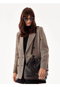 Kazar - Skórzana torebka typu worek. Kolor: czarny. Materiał: skórzane #5