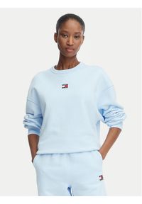 Tommy Jeans Bluza DW0DW17325 Niebieski jasny Regular Fit. Kolor: niebieski. Materiał: bawełna #1