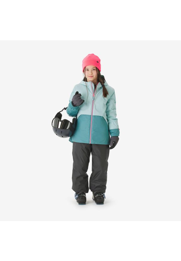 WEDZE - Kurtka narciarska dla dzieci Quechua 100. Kolor: niebieski, różowy, wielokolorowy. Materiał: polar. Sezon: zima. Sport: narciarstwo