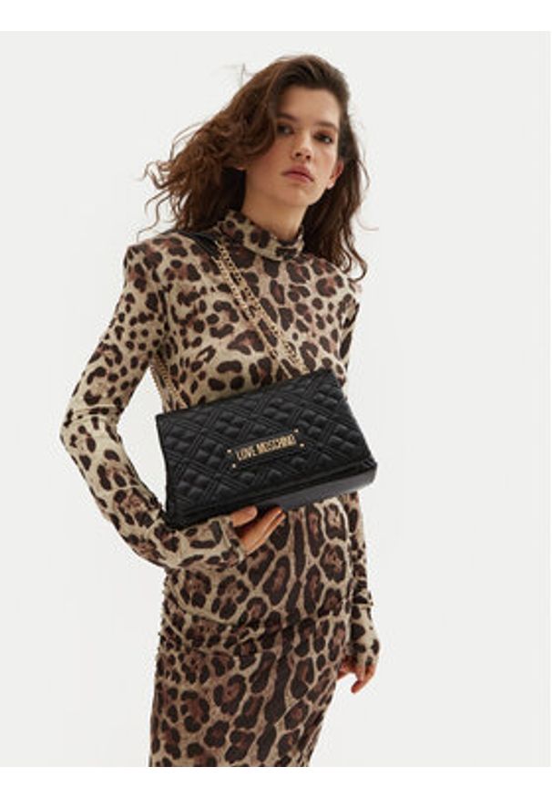 Love Moschino - LOVE MOSCHINO Torebka JC4230PP0LLA0000 Czarny. Kolor: czarny. Materiał: skórzane