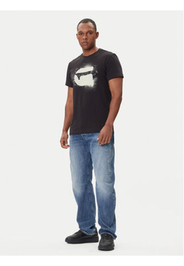 G-Star RAW - G-Star Raw T-Shirt Spray Logo D26833-D101 Czarny Regular Fit. Kolor: czarny. Materiał: bawełna