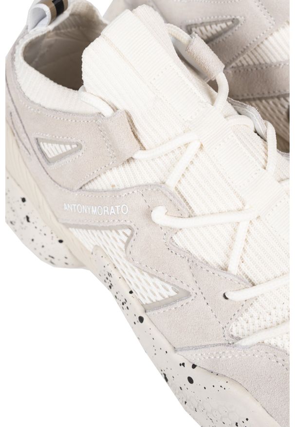 Antony Morato Sneakersy | MMFW01236-LE500089 | Mężczyzna | Biały. Nosek buta: okrągły. Kolor: biały. Materiał: skóra, tkanina