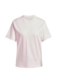 Adidas - Koszulka Essentials 3-Stripes Cotton. Kolor: biały, różowy, wielokolorowy. Materiał: bawełna. Sport: fitness