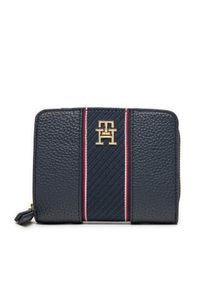 TOMMY HILFIGER - Tommy Hilfiger Mały Portfel Damski Th Legacy Med Za AW0AW16924 Granatowy. Kolor: niebieski. Materiał: skóra