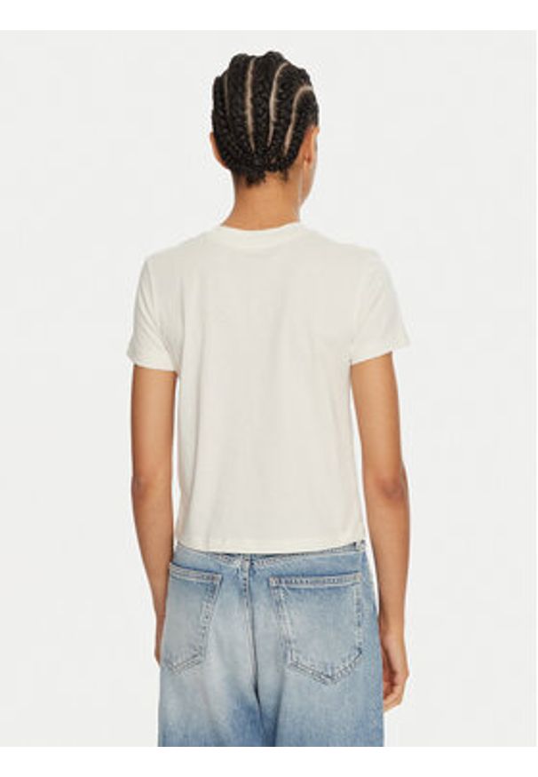 Calvin Klein Jeans T-Shirt J20J224914 Écru Regular Fit. Materiał: bawełna