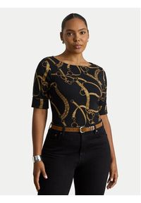 Lauren Ralph Lauren - LAUREN RALPH LAUREN Bluzka Judy 200P13948001 Czarny Regular Fit. Kolor: czarny. Materiał: bawełna #6