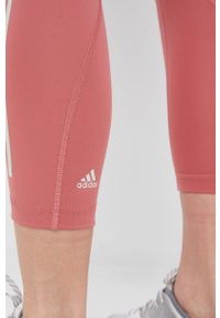 adidas Performance legginsy treningowe Optime Trainicons damskie kolor różowy z nadrukiem. Kolor: różowy. Materiał: lycra, materiał, włókno, skóra. Wzór: nadruk. Styl: sportowy. Sport: fitness #3
