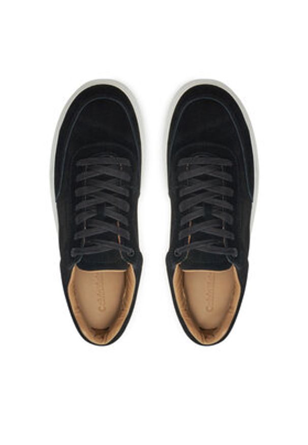 Calvin Klein Sneakersy Lace Up Suede HM0HM01792 Czarny. Kolor: czarny. Materiał: zamsz, skóra