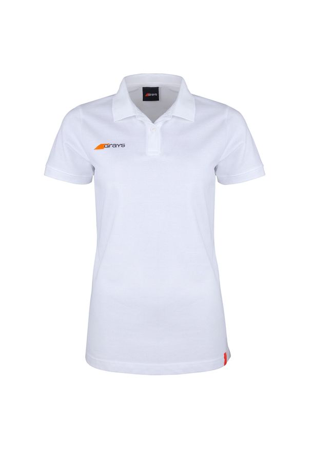 GRAYS - Damska koszulka polo Grays Hockey Tangent. Typ kołnierza: polo. Kolor: biały