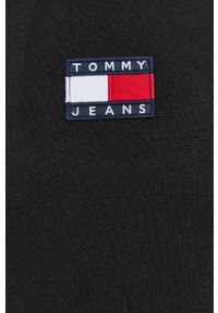 Tommy Jeans Bluza bawełniana DM0DM10904.4890 męska kolor czarny z kapturem z aplikacją. Okazja: na co dzień. Typ kołnierza: kaptur. Kolor: czarny. Materiał: bawełna. Wzór: aplikacja. Styl: casual #3