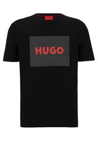 Hugo T-Shirt Dulive222 50467952 Czarny Regular Fit. Kolor: czarny. Materiał: bawełna