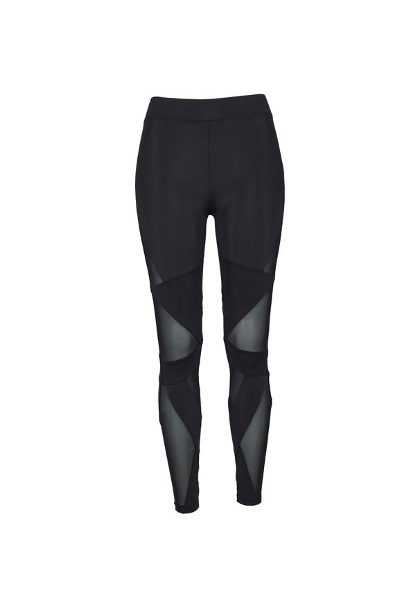 Urban Classics - Legginsy damskie Urban Classic mesh triangle GT. Kolor: czarny. Materiał: mesh