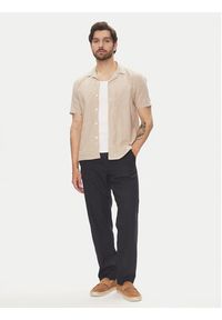 Lindbergh Koszula 30-203319 Beżowy Relaxed Fit. Kolor: beżowy. Materiał: bawełna #4