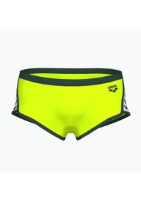 Arena - Slipy pływackie męskie arena Icons Swim Low Waist Short Solid. Kolor: zielony