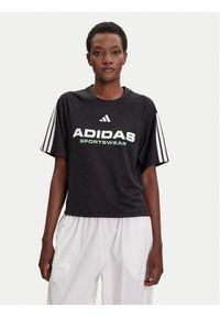 Adidas - adidas T-Shirt Tiro x Common Goal Jacquard JL9212 Czarny Loose Fit. Kolor: czarny. Materiał: syntetyk
