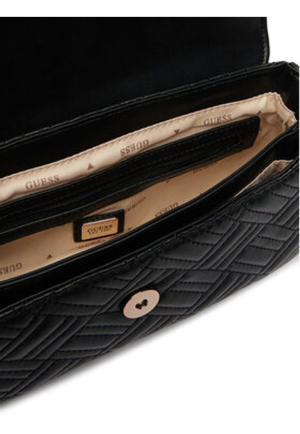 Guess Torebka Sally HWQG99 21210 Czarny. Kolor: czarny. Materiał: skórzane