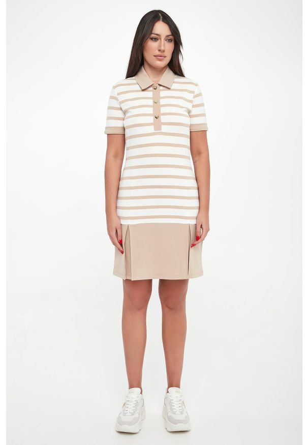 Liu Jo - Sukienka polo w paski LIU JO. Typ kołnierza: polo. Wzór: paski
