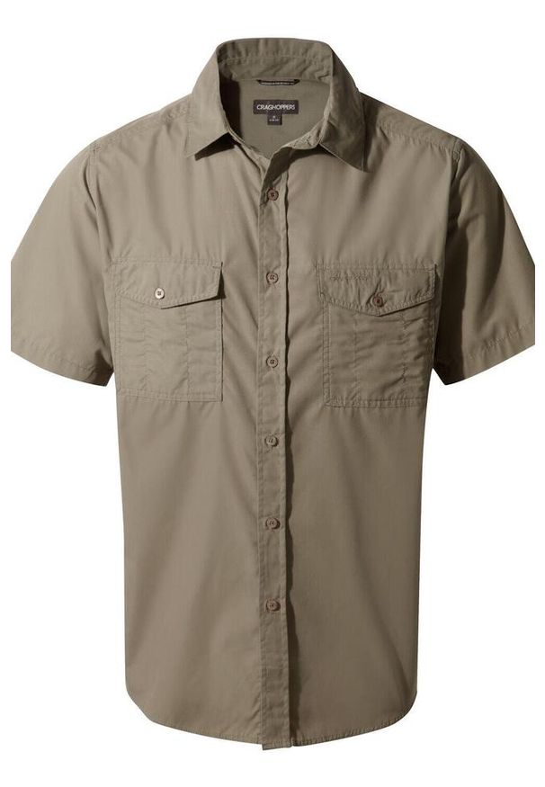 CRAGHOPPERS - Koszula podróżnicza męska Craghoppers Kiwi SS Shirt. Kolor: brązowy