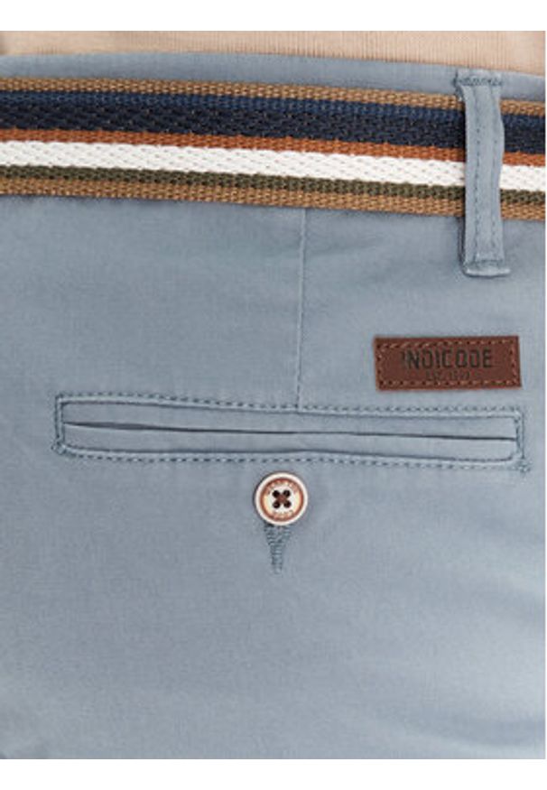 INDICODE Szorty materiałowe Royce 70-039 Niebieski Slim Fit. Kolor: niebieski. Materiał: bawełna