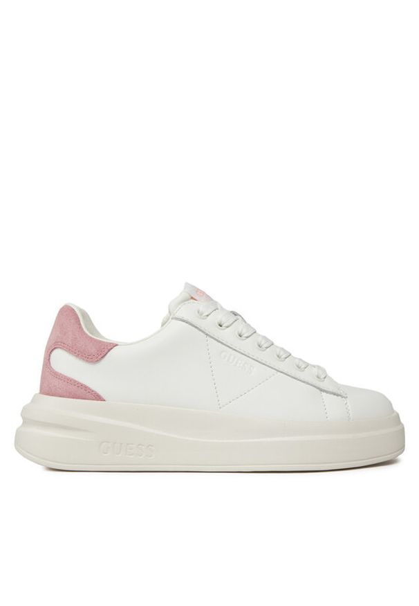 Guess Sneakersy Elbina FLJELB LEA12 Biały. Kolor: biały. Materiał: skóra