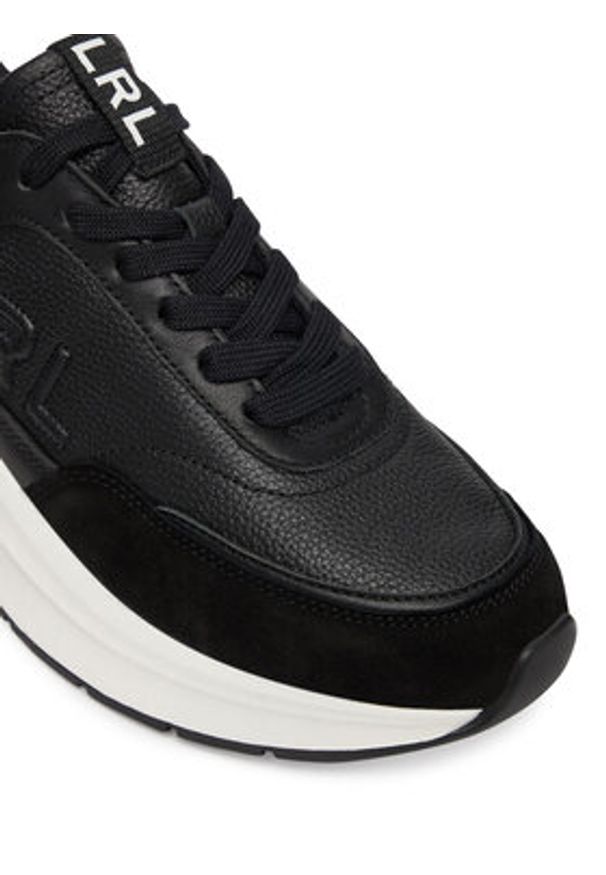 Lauren Ralph Lauren - LAUREN RALPH LAUREN Sneakersy 802974376002 Czarny. Kolor: czarny. Materiał: skóra