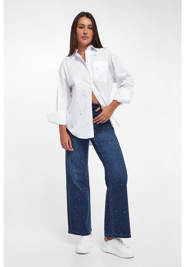 Joseph Ribkoff - Jeansy damskie z kryształkami JOSEPH RIBKOFF