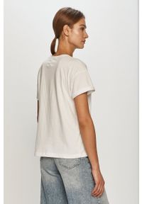 Dash My Buttons - T-shirt Muse. Okazja: na co dzień. Kolor: biały. Wzór: nadruk. Styl: casual #5