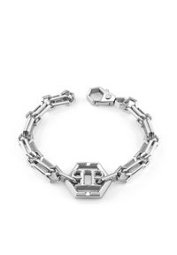 Philipp Plein - PHILIPP PLEIN Bransoletka Plein Icon Chain PJ9EA02BU Srebrny. Materiał: metalowe. Kolor: srebrny