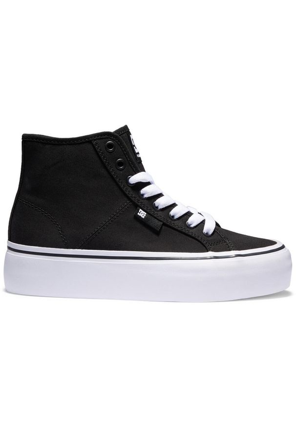 Buty DC Shoes Manual Hi Platform High-Top Shoes, Kobiety. Kolor: czarny. Materiał: materiał. Obcas: na platformie. Sport: turystyka piesza