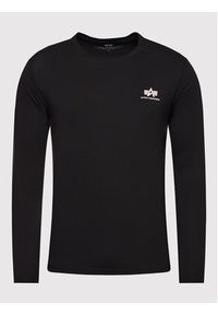 Alpha Industries Longsleeve Basic Small Logo 198517 Czarny Regular Fit. Kolor: czarny. Materiał: bawełna. Długość rękawa: długi rękaw #3