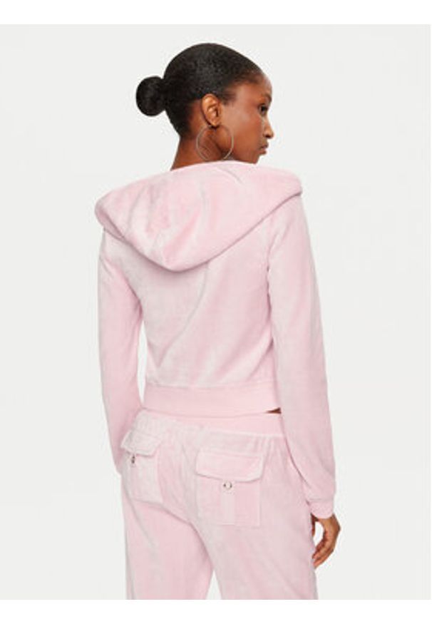 Juicy Couture Bluza Robyn JCSEBJ007 Różowy Slim Fit. Kolor: różowy. Materiał: syntetyk