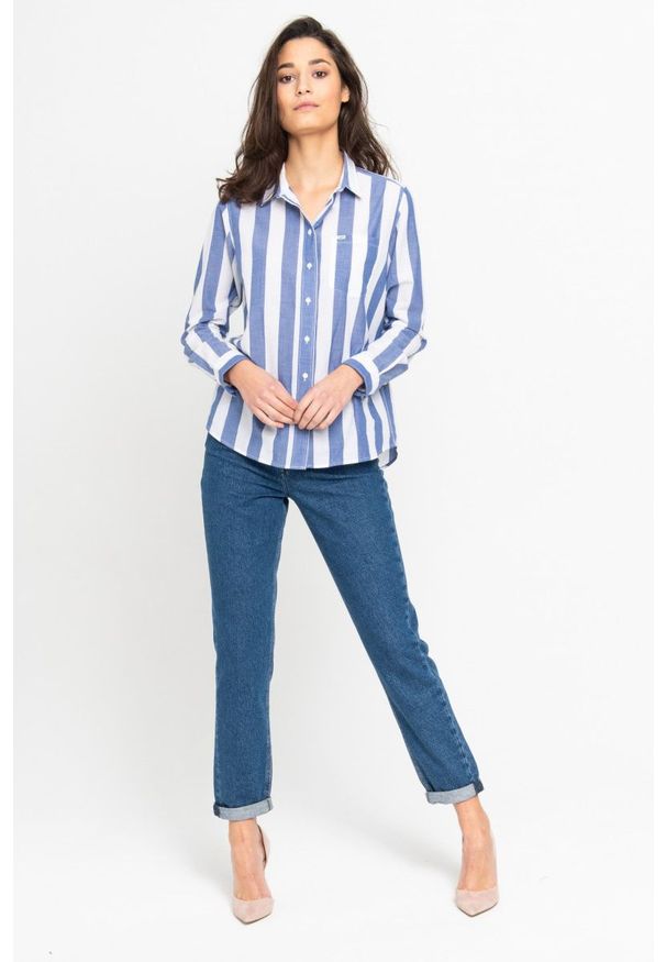 Lee - SPODNIE DAMSKIE LEE MOM STRAIGHT BLUE L32IGAEF 112107552