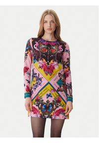 Versace Jeans Couture Sukienka codzienna 79HAO9P1 NS696 Różowy Slim Fit. Okazja: na co dzień. Kolor: różowy. Materiał: syntetyk. Typ sukienki: proste. Styl: casual