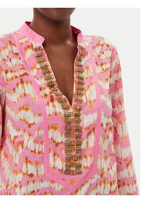 LOLA CASADEMUNT Sukienka letnia LS2516068 Różowy Regular Fit. Kolor: różowy. Materiał: bawełna. Sezon: lato