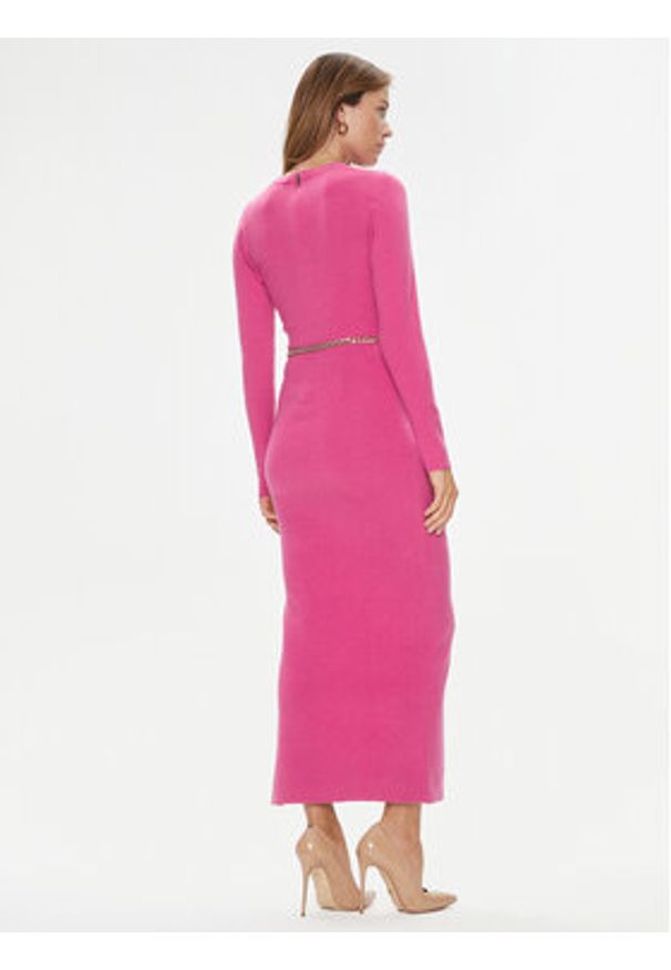MICHAEL Michael Kors Sukienka dzianinowa MF381UN4VR Różowy Slim Fit. Kolor: różowy. Materiał: wełna