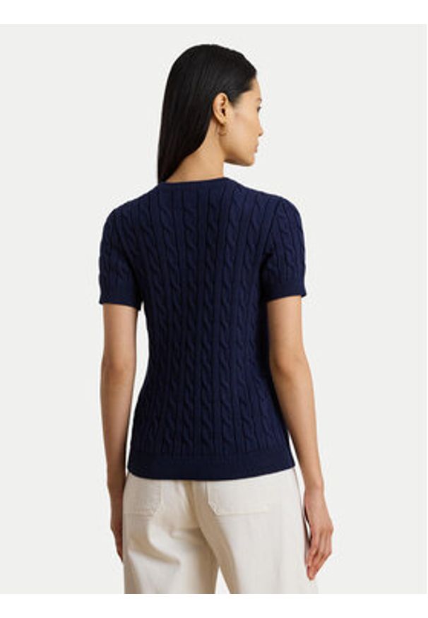 Lauren Ralph Lauren - LAUREN RALPH LAUREN Sweter 200P07025001 Granatowy Relaxed Fit. Kolor: niebieski. Materiał: bawełna