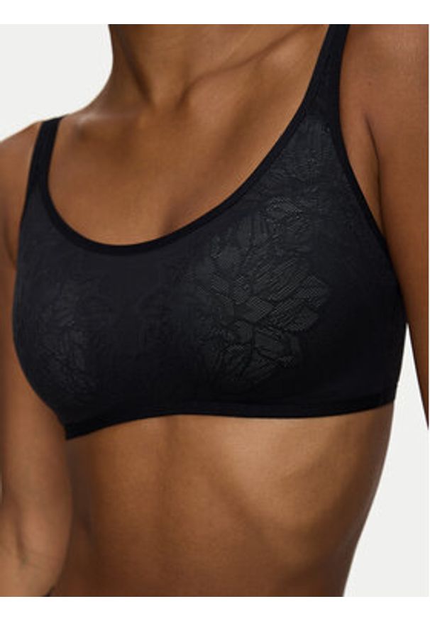 Triumph Biustonosz top Fit Smart 10202460 Czarny. Kolor: czarny. Materiał: syntetyk