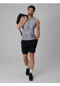 4f - 4F Koszulka treningowa regular szybkoschnąca męska - szara M. Kolor: szary. Materiał: materiał, włókno. Sport: fitness #2