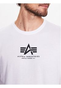 Alpha Industries T-Shirt Basic 118533 Biały Regular Fit. Kolor: biały. Materiał: bawełna #3