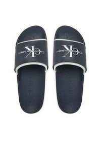 Calvin Klein Jeans Klapki Slide Rubber Neoprene Monologo YM0YM00361 Granatowy. Kolor: niebieski #3