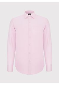 Pako Lorente - PAKO LORENTE – Koszula męska z długim rękawem w kolorze różowym. Typ kołnierza: kołnierzyk włoski. Kolor: różowy. Materiał: bawełna. Długość rękawa: długi rękaw. Długość: długie. Wzór: gładki. Styl: elegancki #4