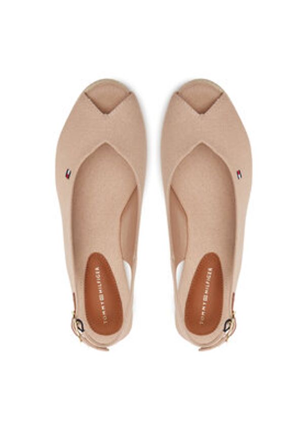 TOMMY HILFIGER - Tommy Hilfiger Espadryle Flag Mid Wedge Espad Slingback FW0FW08595 Różowy. Kolor: różowy. Materiał: materiał