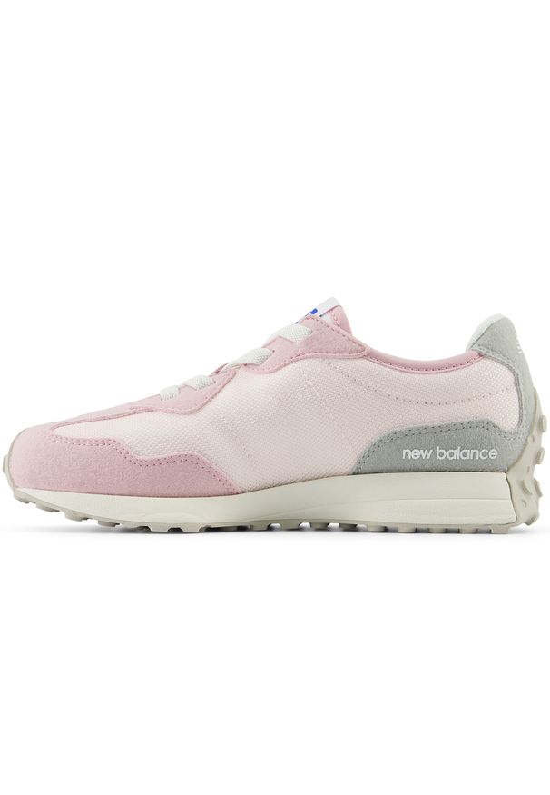 Buty dziecięce New Balance PH327CK – różowe. Okazja: na co dzień. Kolor: różowy. Materiał: zamsz, guma, skóra. Szerokość cholewki: normalna