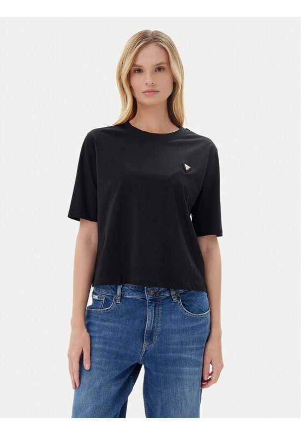 Guess T-Shirt V4BI21 I3Z14 Czarny Relaxed Fit. Kolor: czarny. Materiał: bawełna