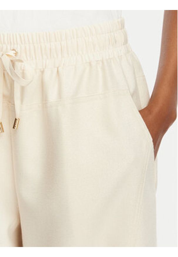 Liu Jo Sport Spodnie dresowe TA6192 T327A Kremowy Loose Fit. Kolor: kremowy. Materiał: syntetyk