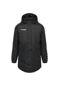 Hummel - Kurtka dziecięca ocieplana HUMMEL hmlAuthentic Kids Bench Jacket. Kolor: czarny, biały, wielokolorowy. Sport: piłka nożna