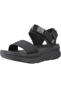 skechers - Sandały Skechers Model Dlux Walker Kolor Czarny. Kolor: czarny. Materiał: tkanina. Sezon: lato