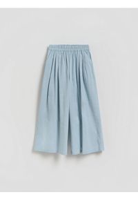 Reserved - Luźne spodnie z domieszką lnu - jasnoniebieski. Kolor: niebieski. Materiał: len #1