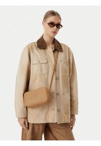 Calvin Klein Torebka Bold Ck Camera Bag LV04F3220G Beżowy. Kolor: beżowy. Materiał: skórzane #1